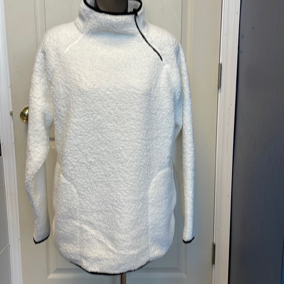 Lands End Women’s long sleeve Sherpa mock zip tunic, F11, NWT - Picture 1 of 4